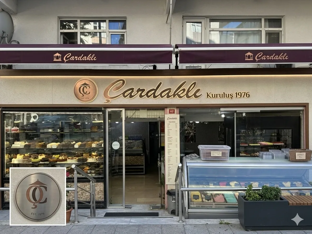 Çardaklı Pastanesi mağaza cephesi — Kemalpaşa, Bağlar Caddesi
